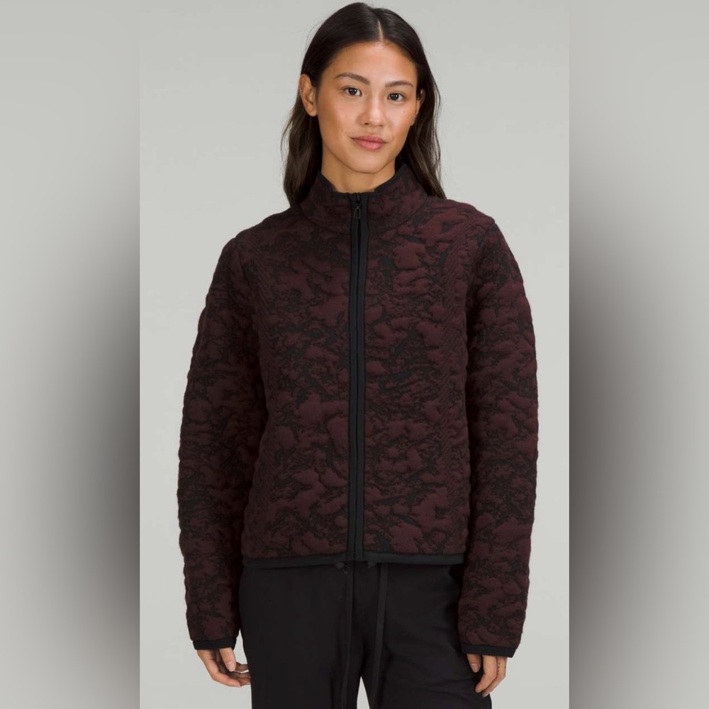 Lululemon Jacquard Multi-Texture Sweater Jacket Size 12